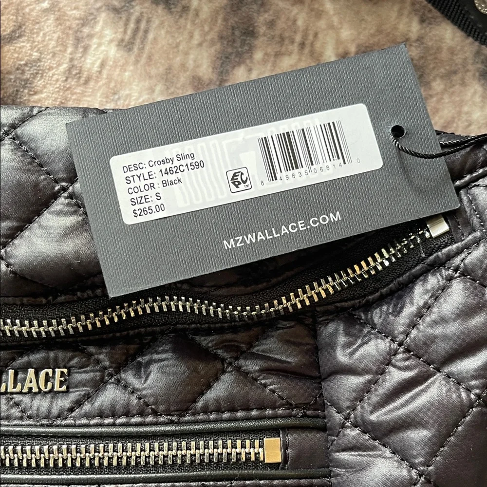 NWT MZ Wallace Small Crosby Black Quilted Crossbody Bag - Picture 2 of 10
